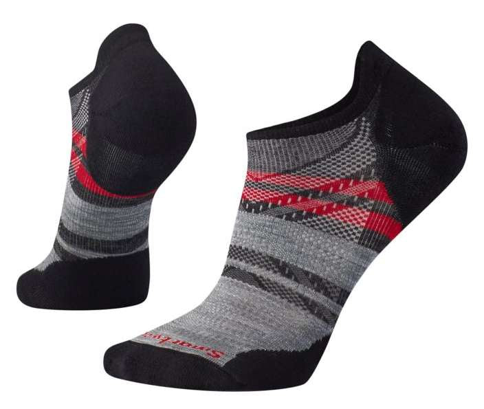 Smartwool Men's PhD Run Light Elite Pattern Micro Socks - Charcoal