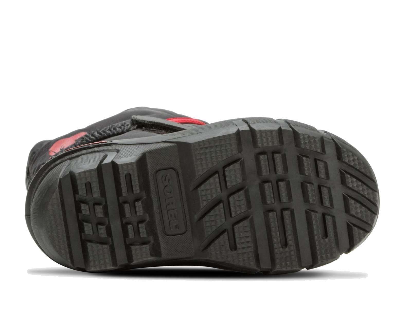SOREL Childrens Flurry Boot - Black, Bright Red NC1965-015