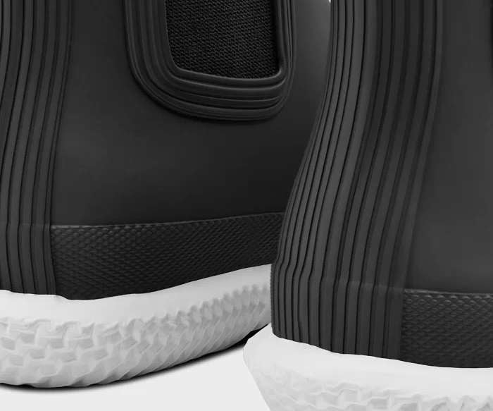 Hunter Women's Original Flat Heel Calendar Sole Chelsea Boots - Black/White WFS2103RMA