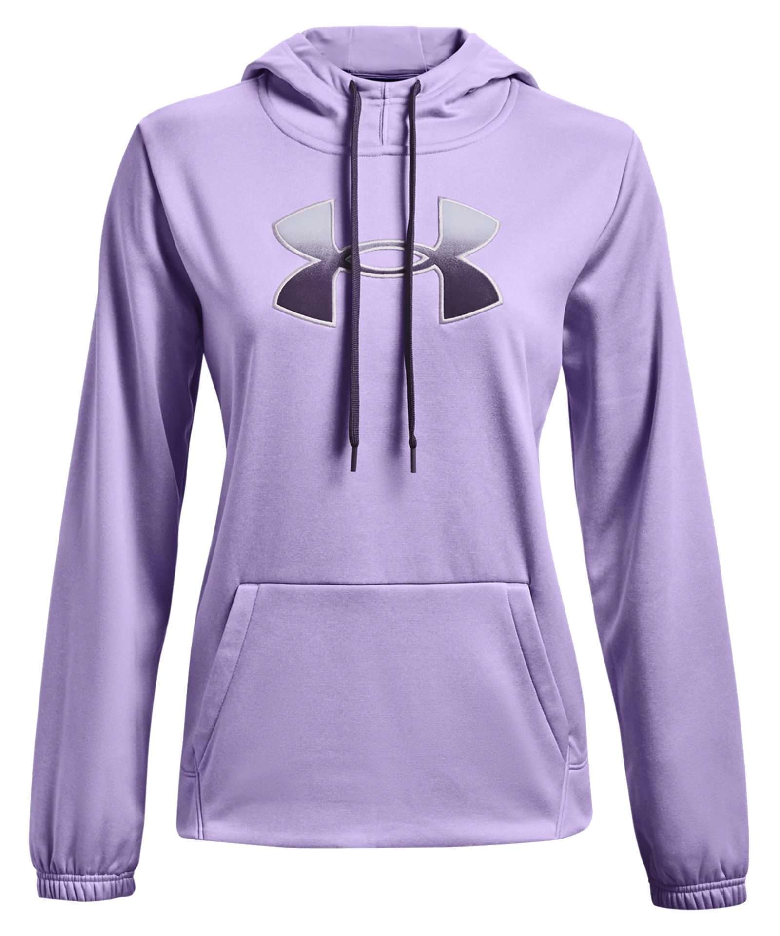 Under Armour Women's Armour Fleece® Big Logo Gradient Flock Hoodie 1365910-532 Purple Tint Medium Heather / Twilight Purple