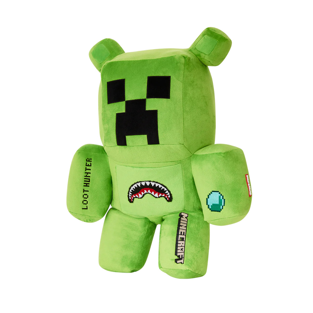 Sprayground Minecraft Creeper Moneybear Backpack with unique design and multiple compartments for organized storage.