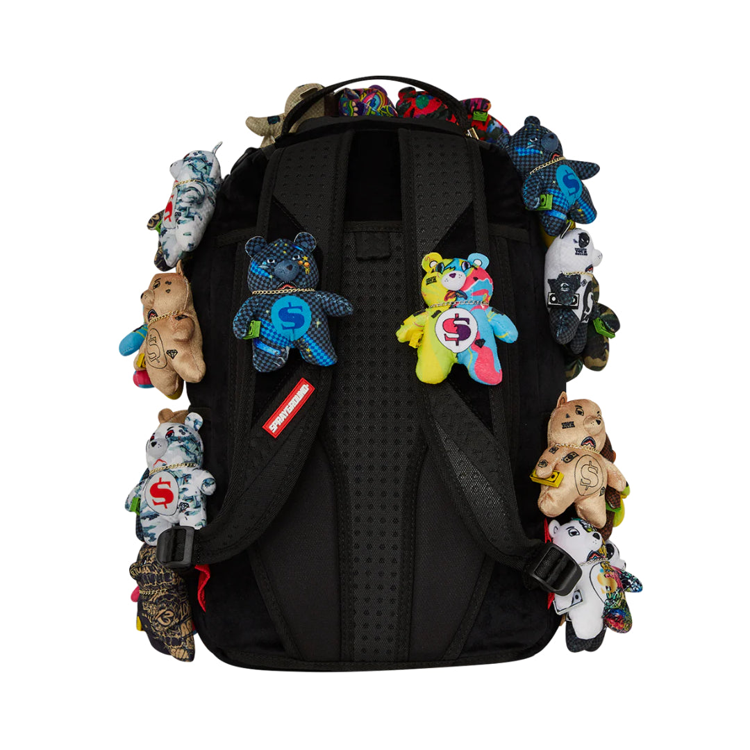 Sprayground Pack of Bears Real Lush Bears Runway Piece Backpack, a super exclusive backpack featuring a lush bear design with runway-inspired details.