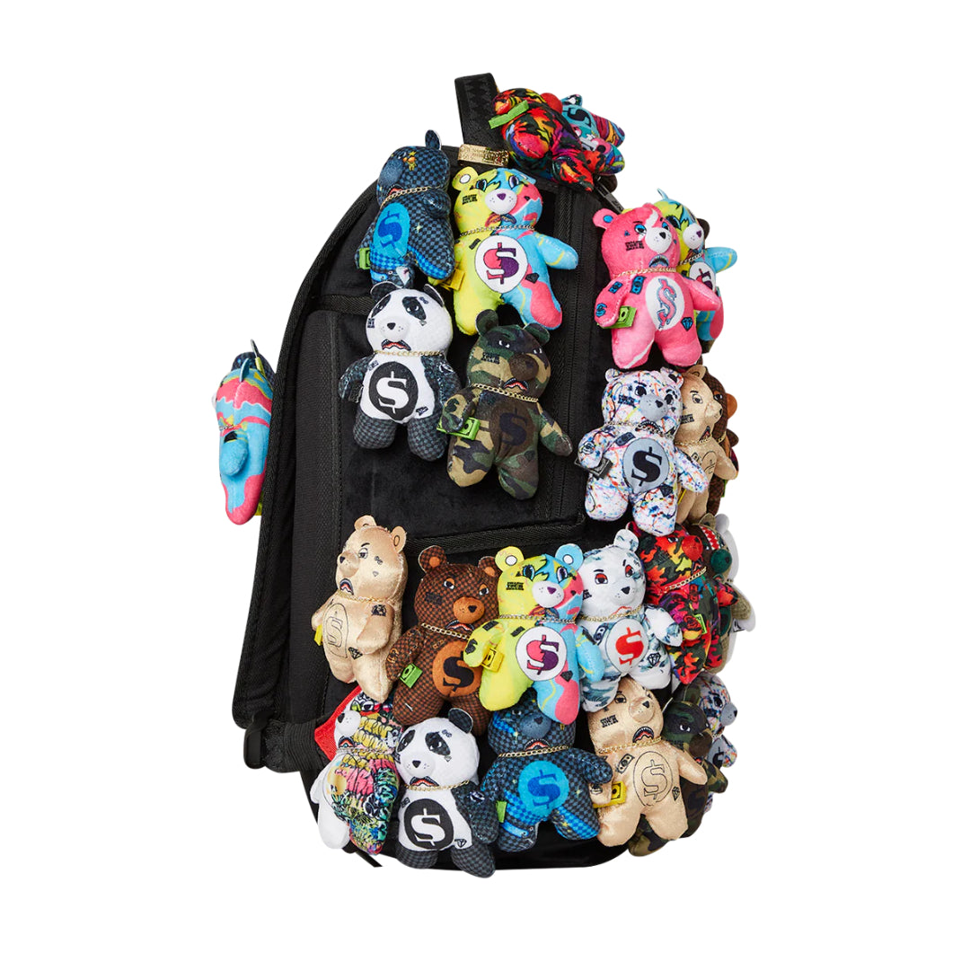 Sprayground Pack of Bears Real Lush Bears Runway Piece Backpack, a super exclusive backpack featuring a lush bear design with runway-inspired details.