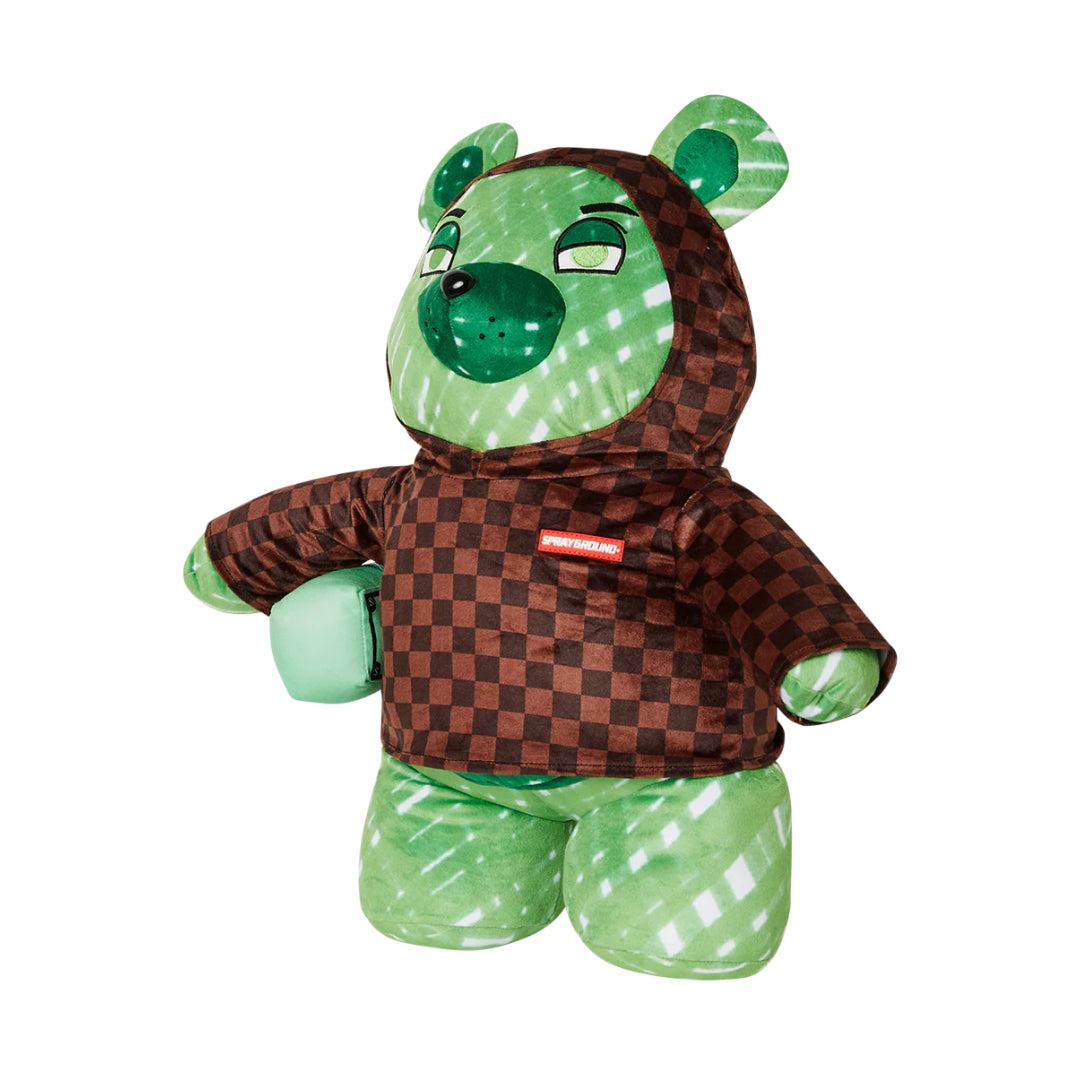 Sprayground Sharks In Paris Fade Away Hoodie Moneybear Teddybear Backpack in a stylish design, featuring a blend of hoodie and moneybear aesthetics with a unique fade-away pattern.
