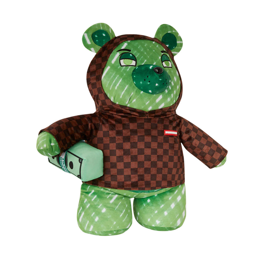Sprayground Sharks In Paris Fade Away Hoodie Moneybear Teddybear Backpack in a stylish design, featuring a blend of hoodie and moneybear aesthetics with a unique fade-away pattern.