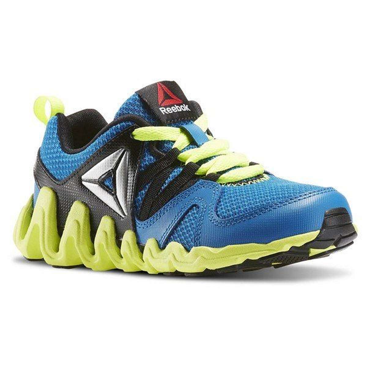 Reebok Kid's(Little Kid) Zig Big N' Fast Fire Shoes,AR1750,Instinct Blue/Black/Solar