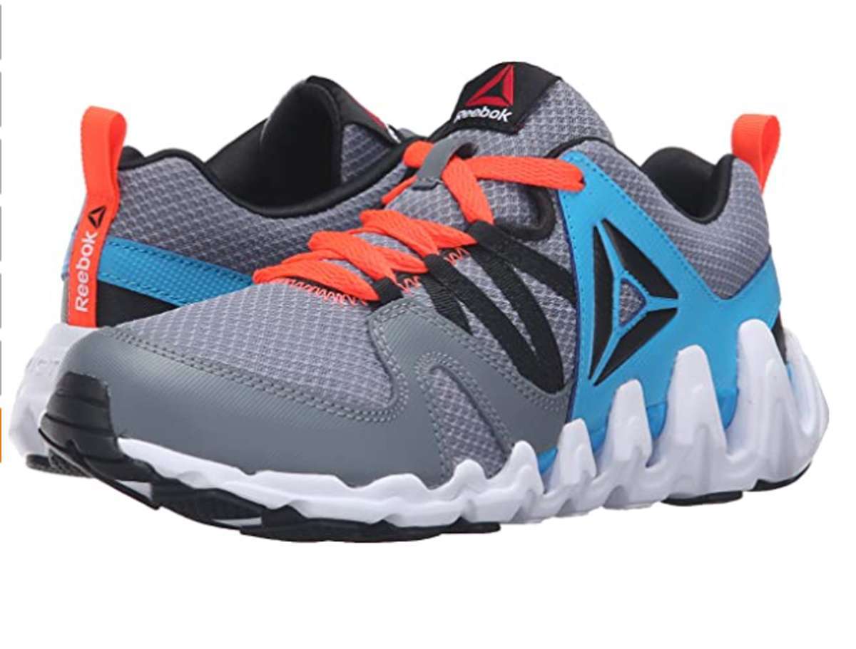 Reebok Kid's(Little Kid) Zig Big N' Fast Fire Shoes,AR1752,Asteroid Dust/Wild Blue