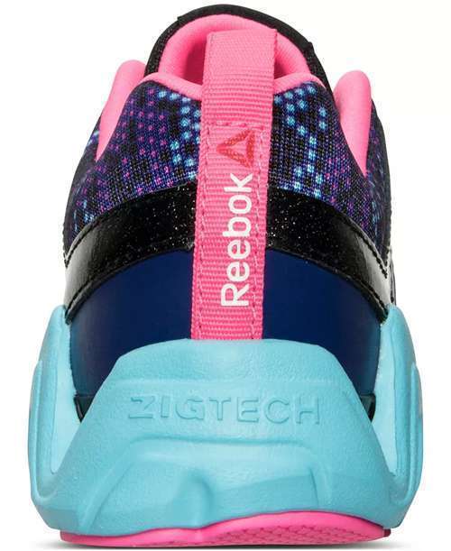 Reebok Kid's(Little Kid) Zig Big N' Fast Fire Shoes,AR1773,Black/Poison Pink/Pigment Patent