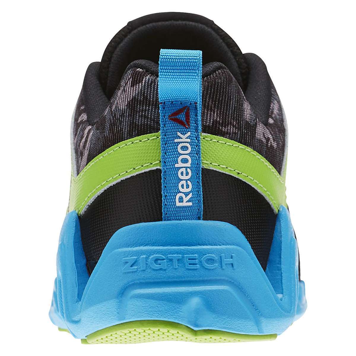 Reebok Kid's(Little Kid) Zig Big N' Fast Fire Shoes,AR1775,Black/Semi Solar Green/White