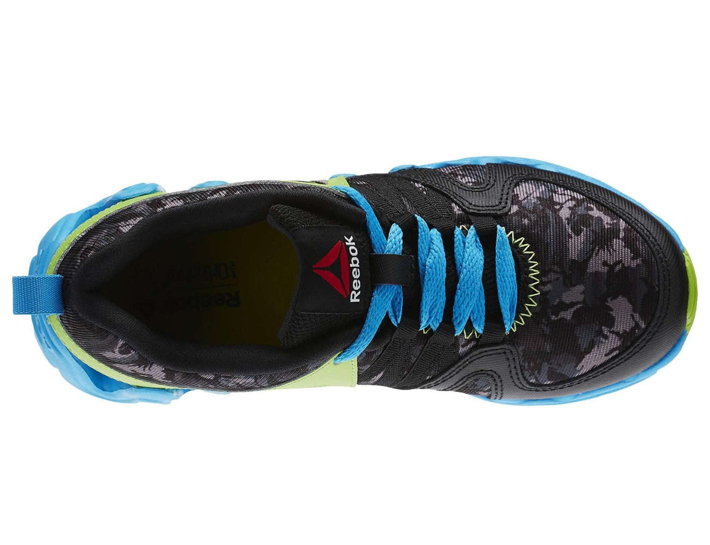Reebok Kid's(Little Kid) Zig Big N' Fast Fire Shoes,AR1775,Black/Semi Solar Green/White