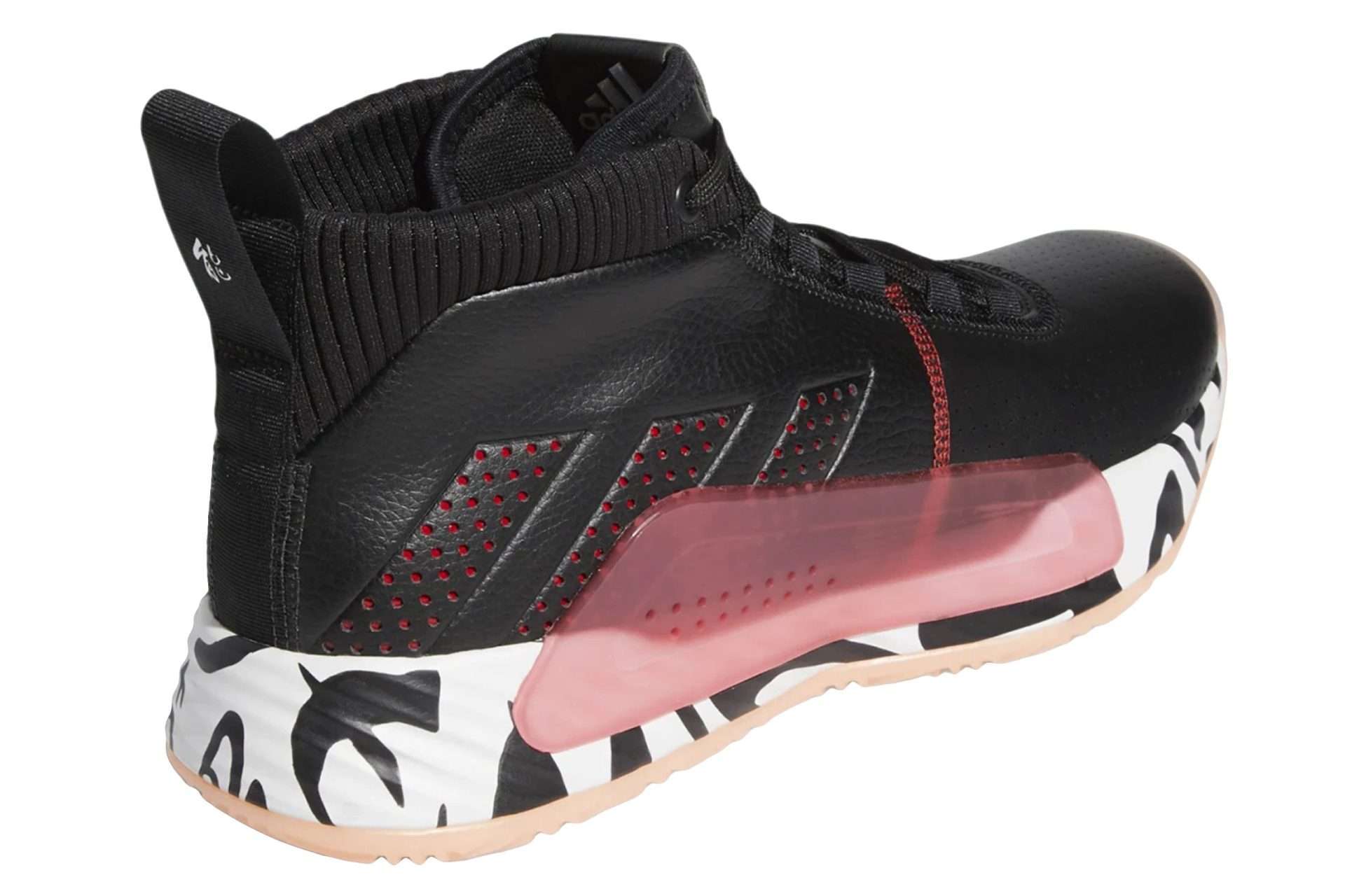 Adidas Men's Dame 5 Shoes (Black / White / Scarlet)