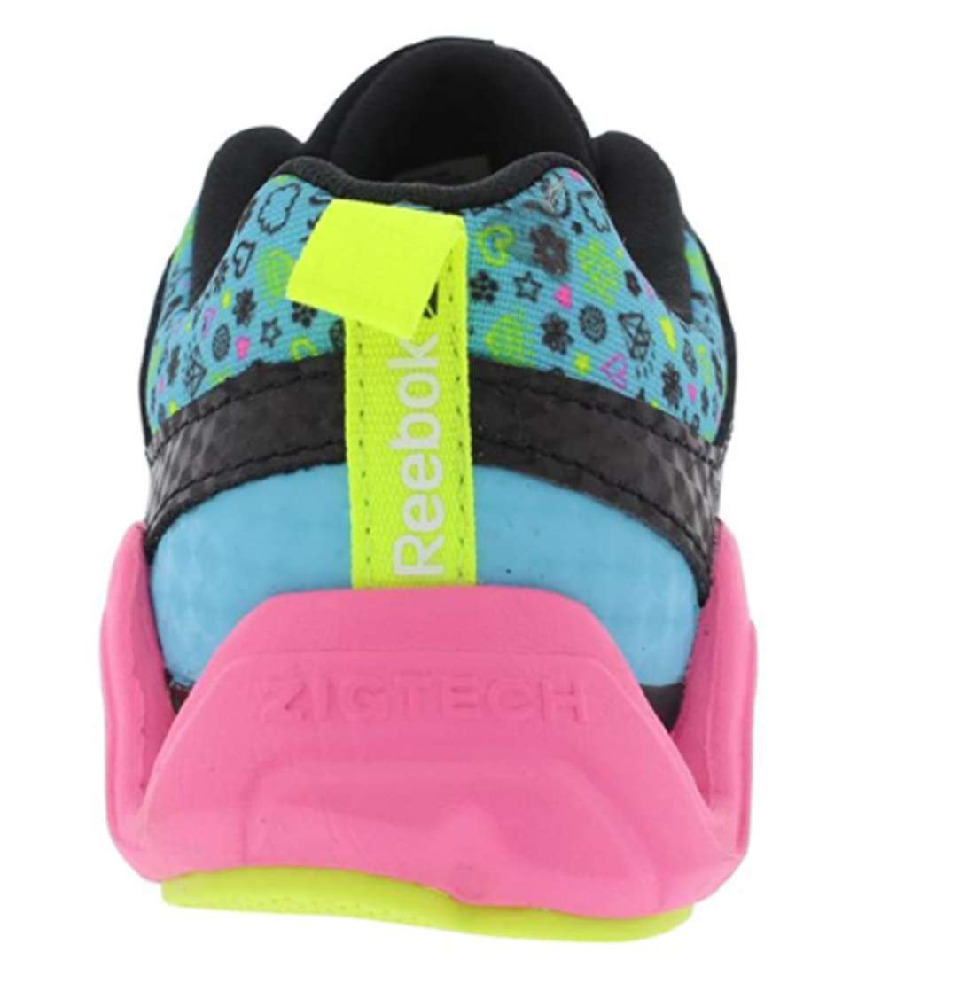 Reebok Kid's(Little Kid) Zig Big N' Fast Fire Shoes,BD1229,Black/Crisp Blue/Poison Patent