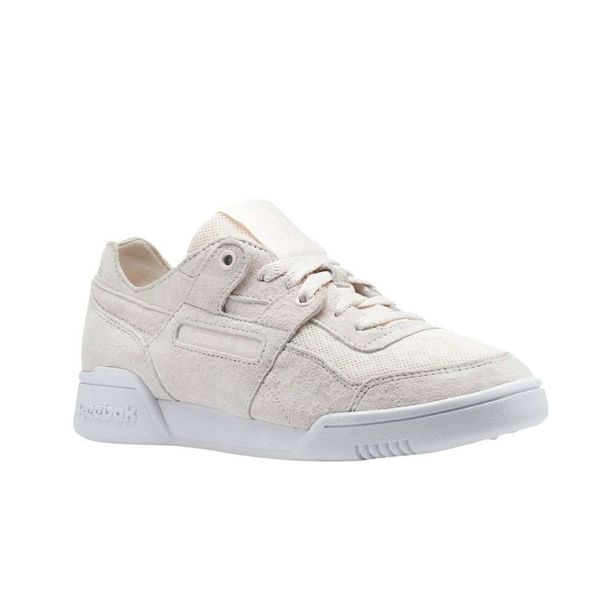 Reebok Women's Workout Lo Plus,BS9953,Pale Pink/White