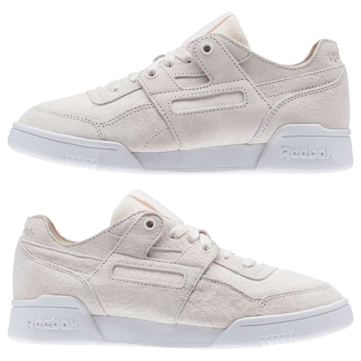 Reebok Women's Workout Lo Plus,BS9953,Pale Pink/White