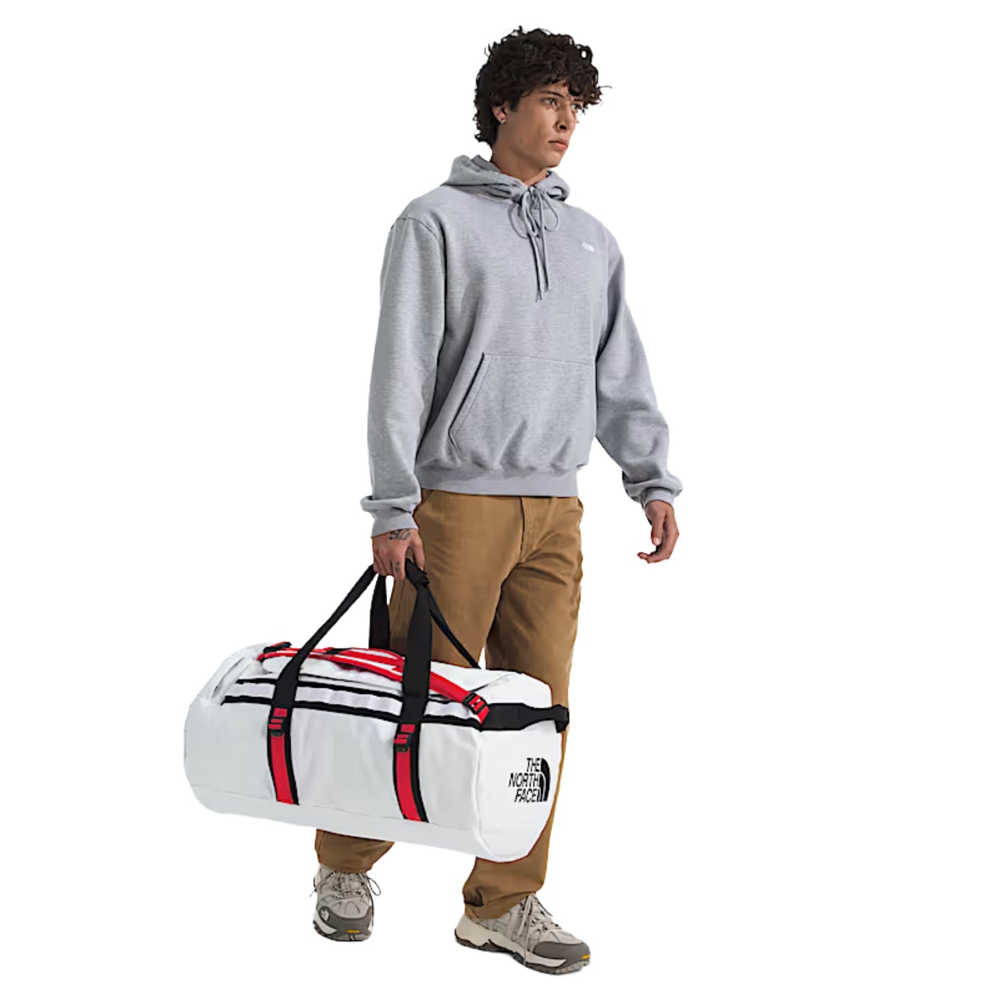 The North Face Base Cam Duffel - M(71L) TNF White/TNF Black/Elevation Red