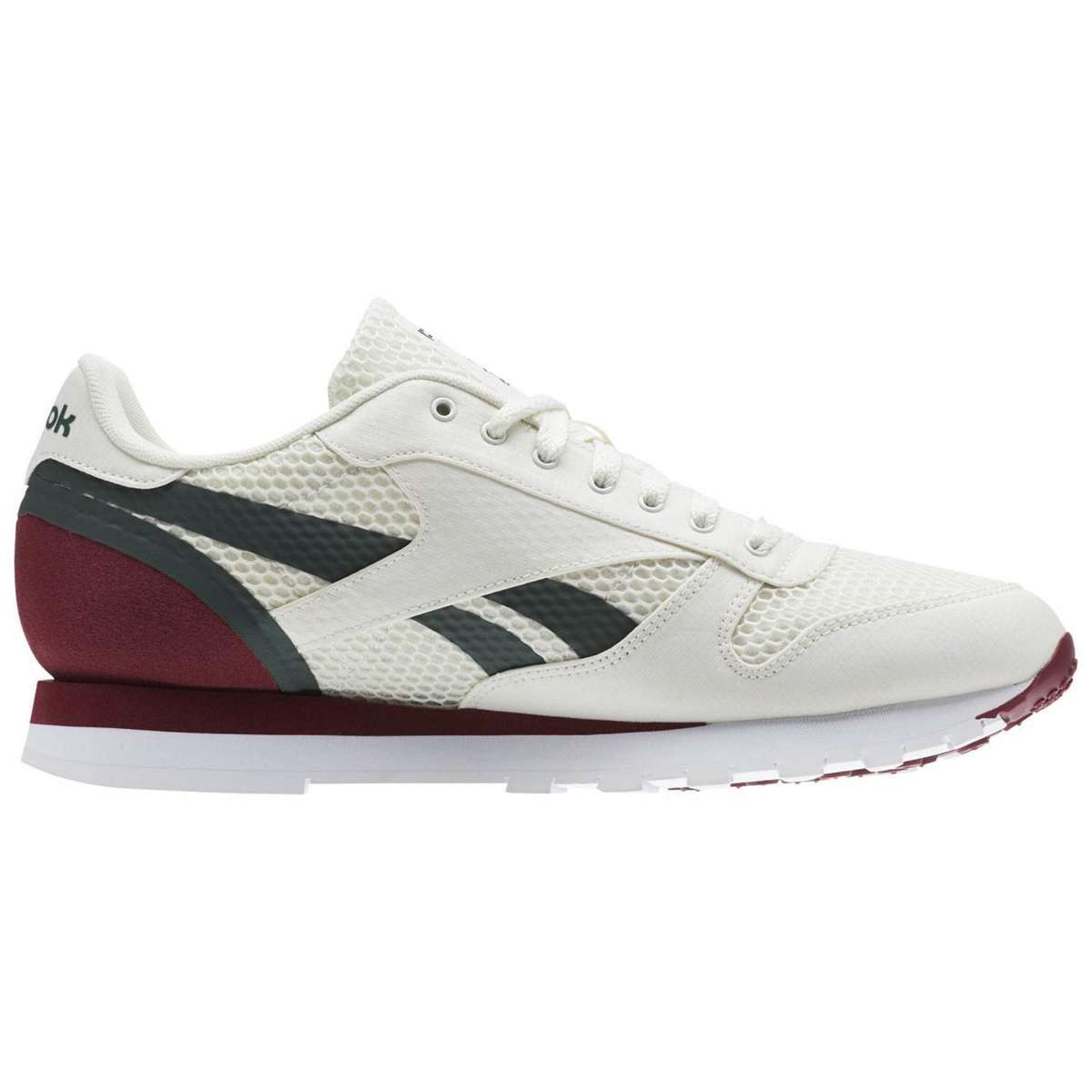 Reebok Men's Classic Leather Shoes,CM9599,Chalk / Urban Maroon / Chalk Green