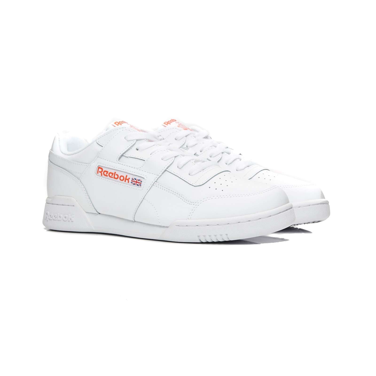 Reebok Men's Workout Plus Shoes,CN5203,White/ Bright Lava