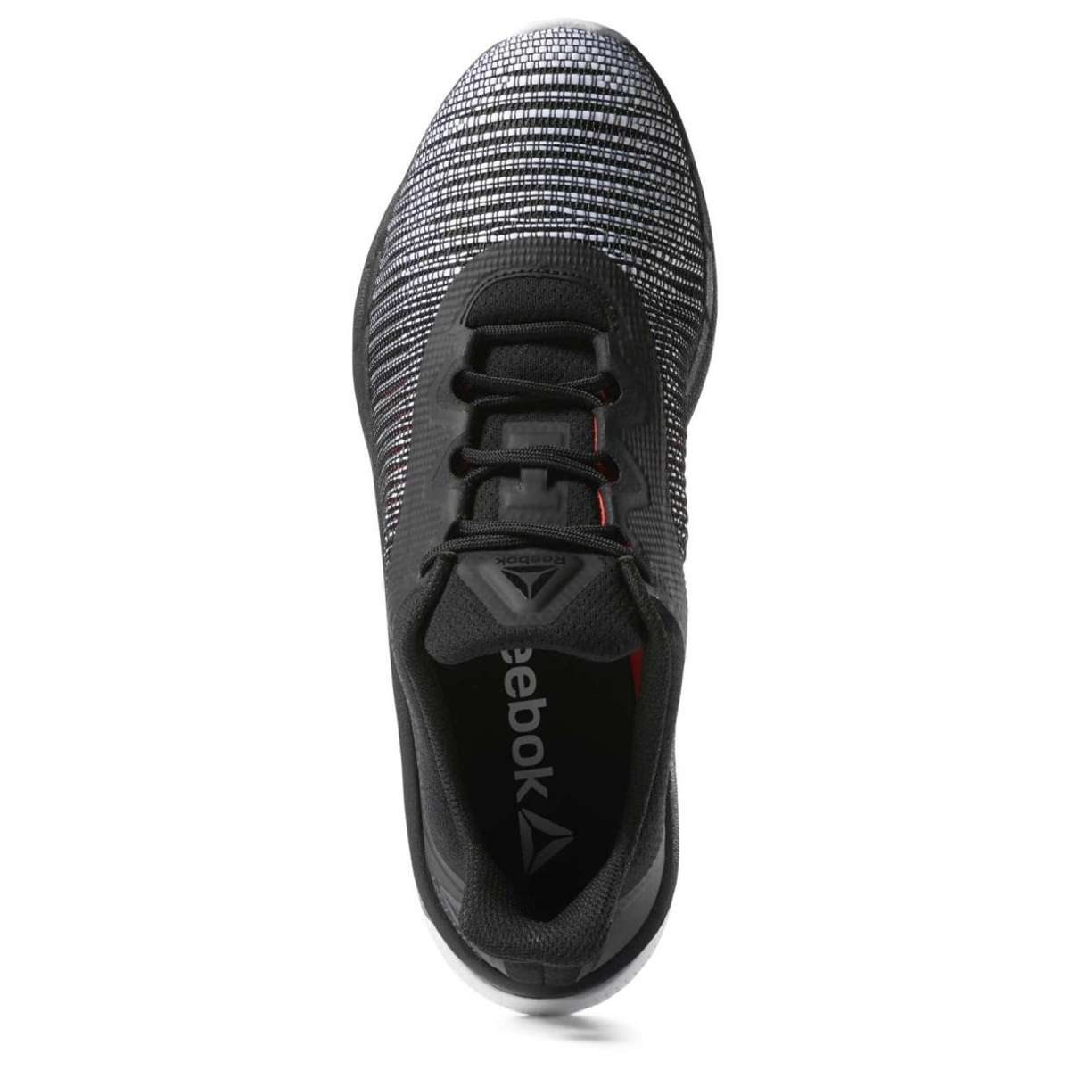 Reebok Men's Fast Tempo Flexweave Shoe,CN6610, Black/White/Neon Red