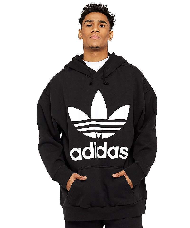 adidas Originals Men's TREFOIL OVESIZE HOOD  CW1246 Black