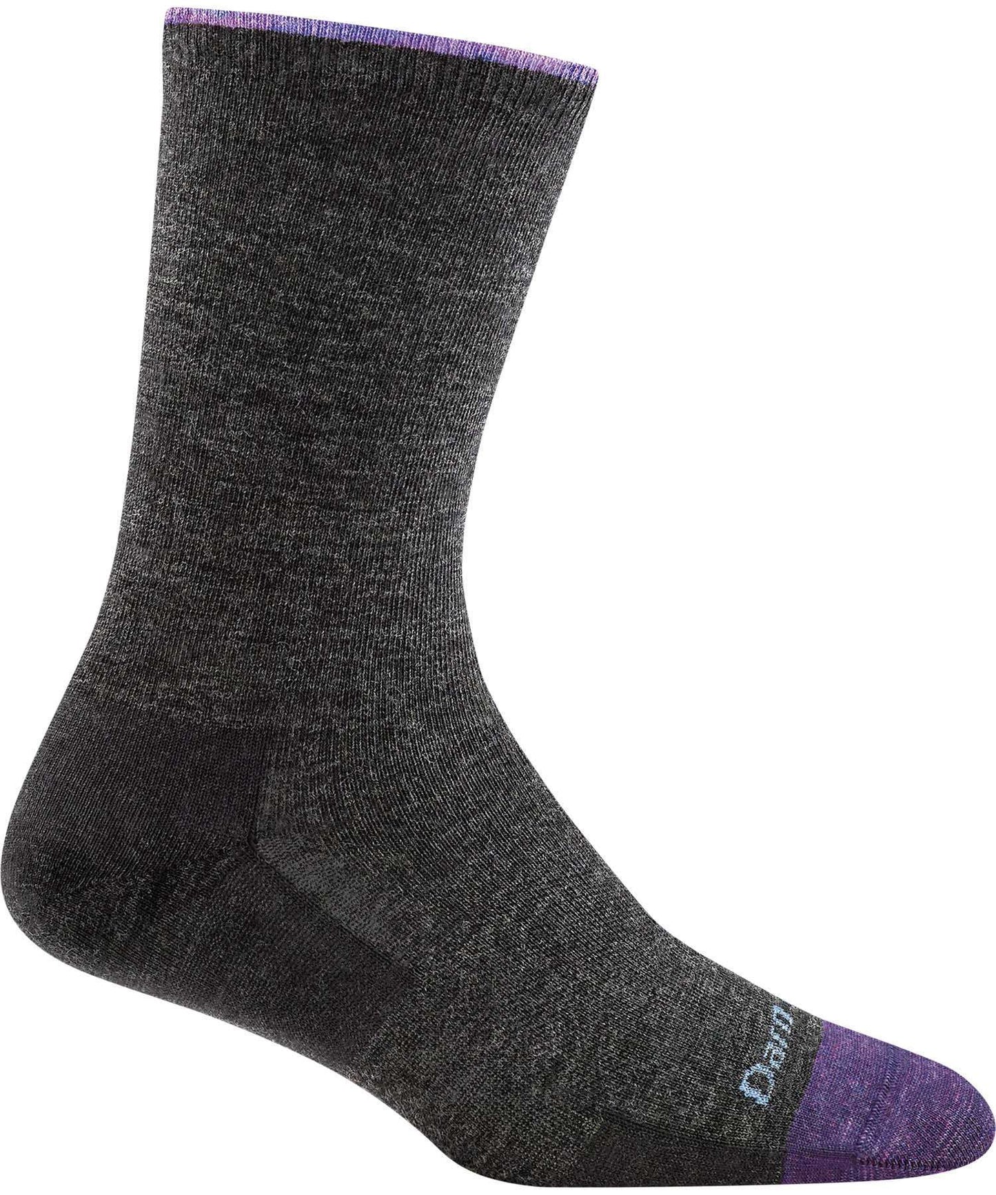 Darn Tough Women's Solid Basic Crew Lightweight Lifestyle Socks - Charcoal