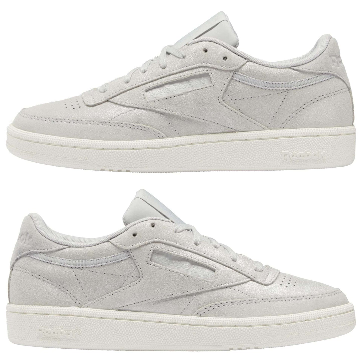 Reebok Classic Women's CLUB C 85 Shoes H01407, Pure Grey 2 / Matte Silver / Chalk