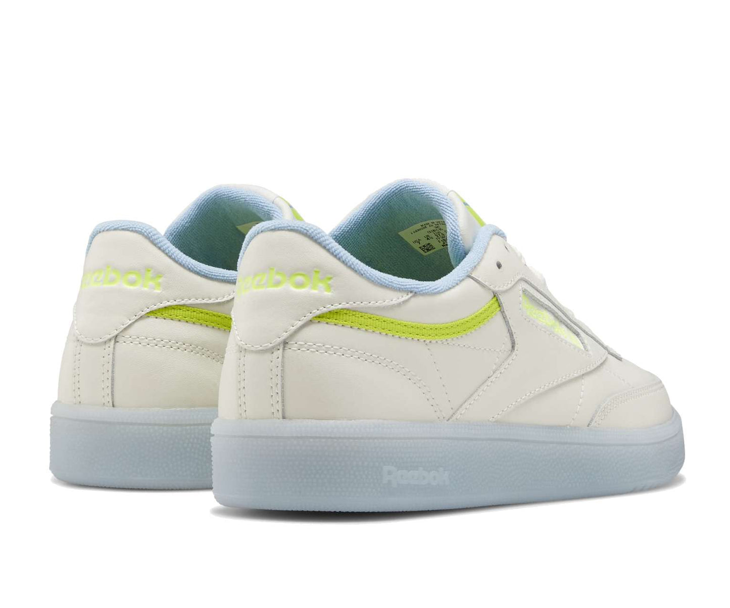 Reebok Classic Women's CLUB C 85 Shoes EF3494 Chalk / Fluid Blue / Semi Solar Yellow