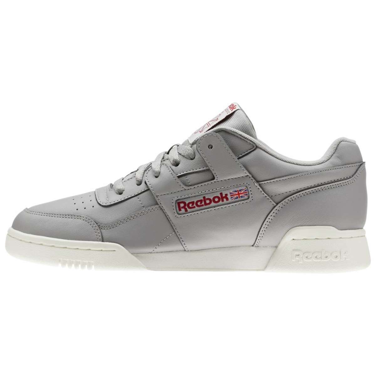 Reebok Men's Workout Plus MU Shoes,CN4967,Vintage-MGH Solid Grey/Power Red