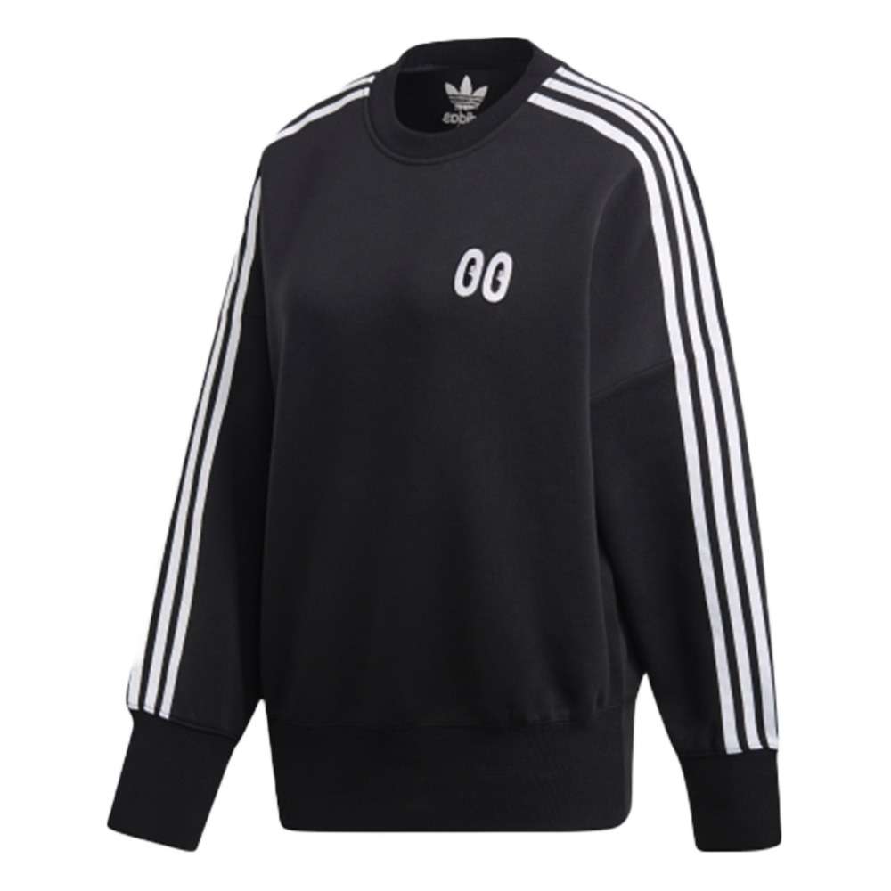 A woman wearing adidas Women's Originals Crewneck Sweatshirt