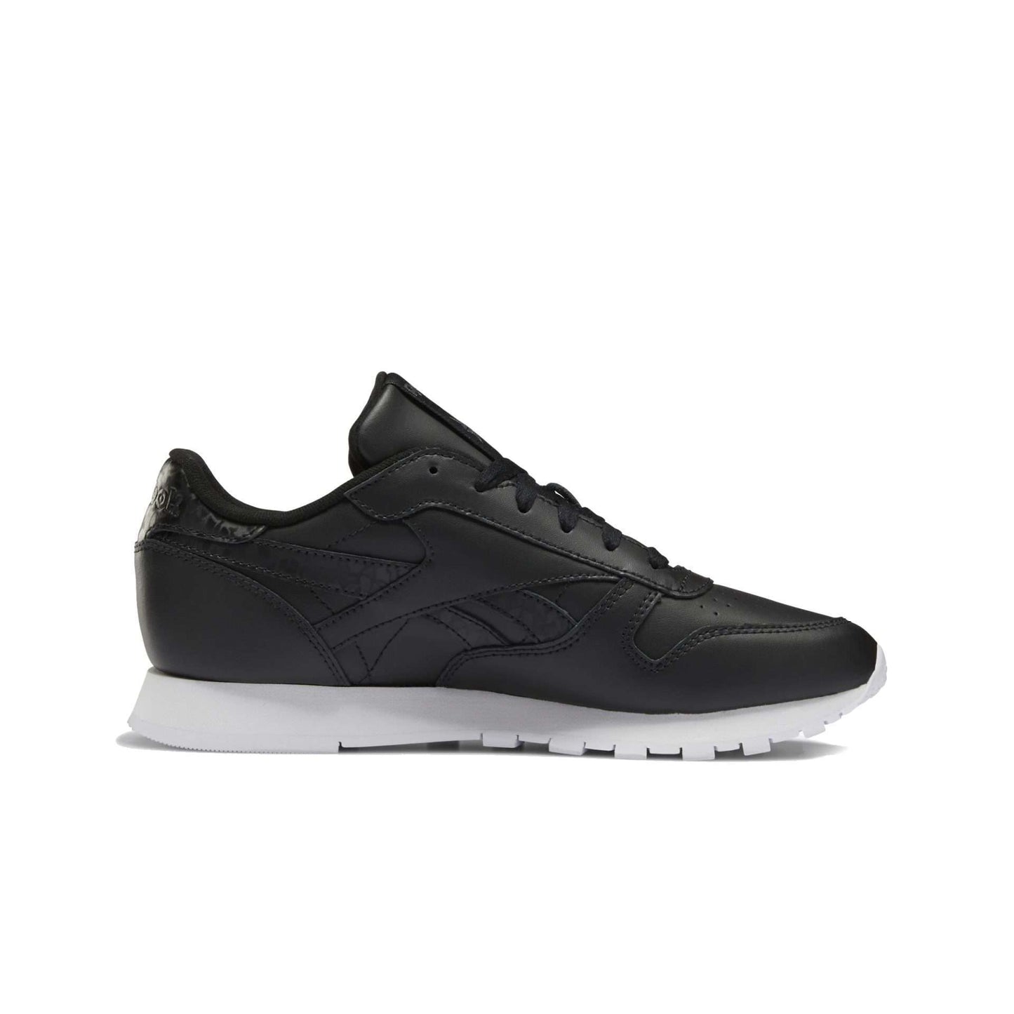 Reebok Women's Classic Leather Shoes,DV8155,Black / Black / White