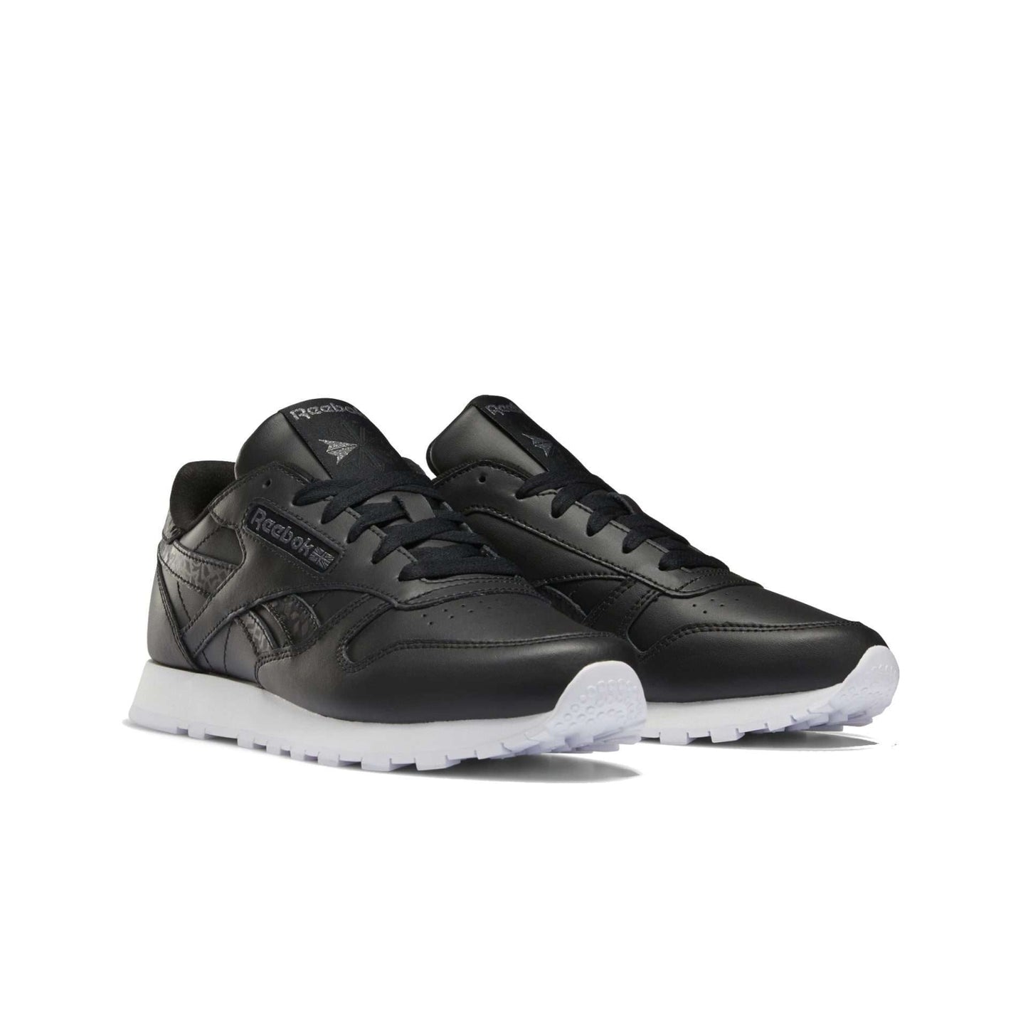 Reebok Women's Classic Leather Shoes,DV8155,Black / Black / White