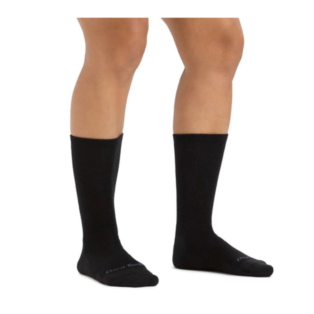 Darn Tough Women's Solid Basic Crew Lightweight Lifestyle Socks - Black