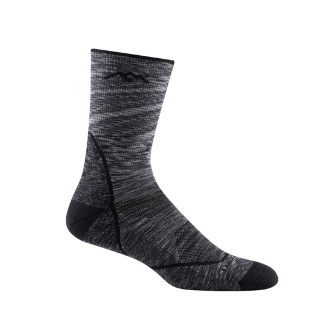 Men’s lightweight micro crew hiking socks featuring breathable merino wool construction, light cushioned comfort, and durable outdoor trail styling for hiking adventures