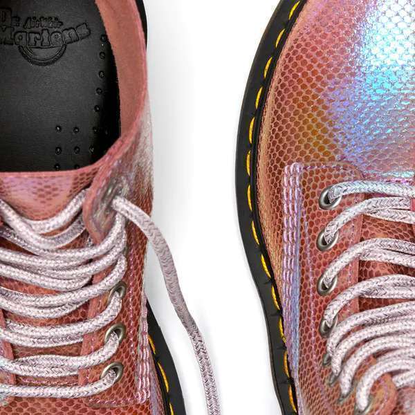 Dr. Martens Women's 1460 Pascal Iridescent Boots (Pink)