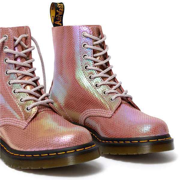 Dr. Martens Women's 1460 Pascal Iridescent Boots (Pink)