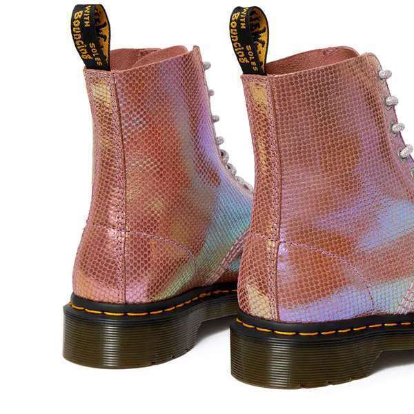 Dr. Martens Women's 1460 Pascal Iridescent Boots (Pink)