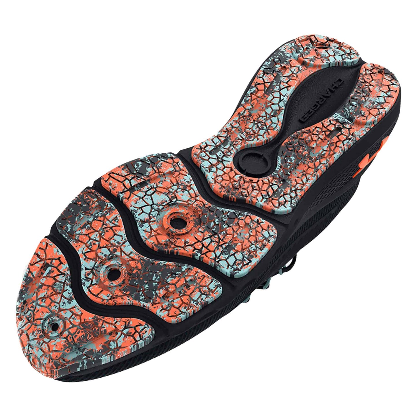 Under Armor Men's UA Charged Vantage 2 Marble Running Shoes - Black / Panic Orange 3025358-002