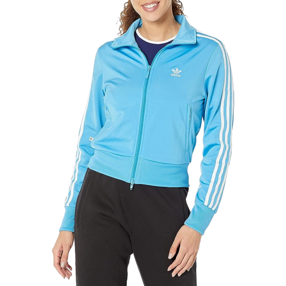 Woman sporting the adidas Originals Women's Adicolor Classic Firebird Track Jacket