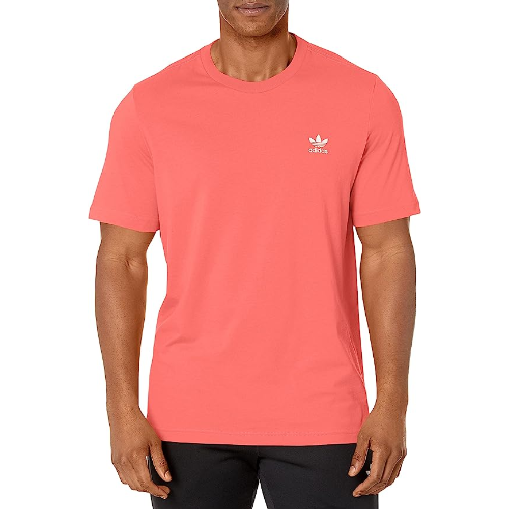 adidas original men's essential tee in Semi Turbo (Coral)