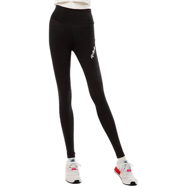 Adidas Originals Adicolor Sliced Trefoil High-Waisted Tights, inspired by '90s catalog ads, made with flexible fabric and sustainable materials.