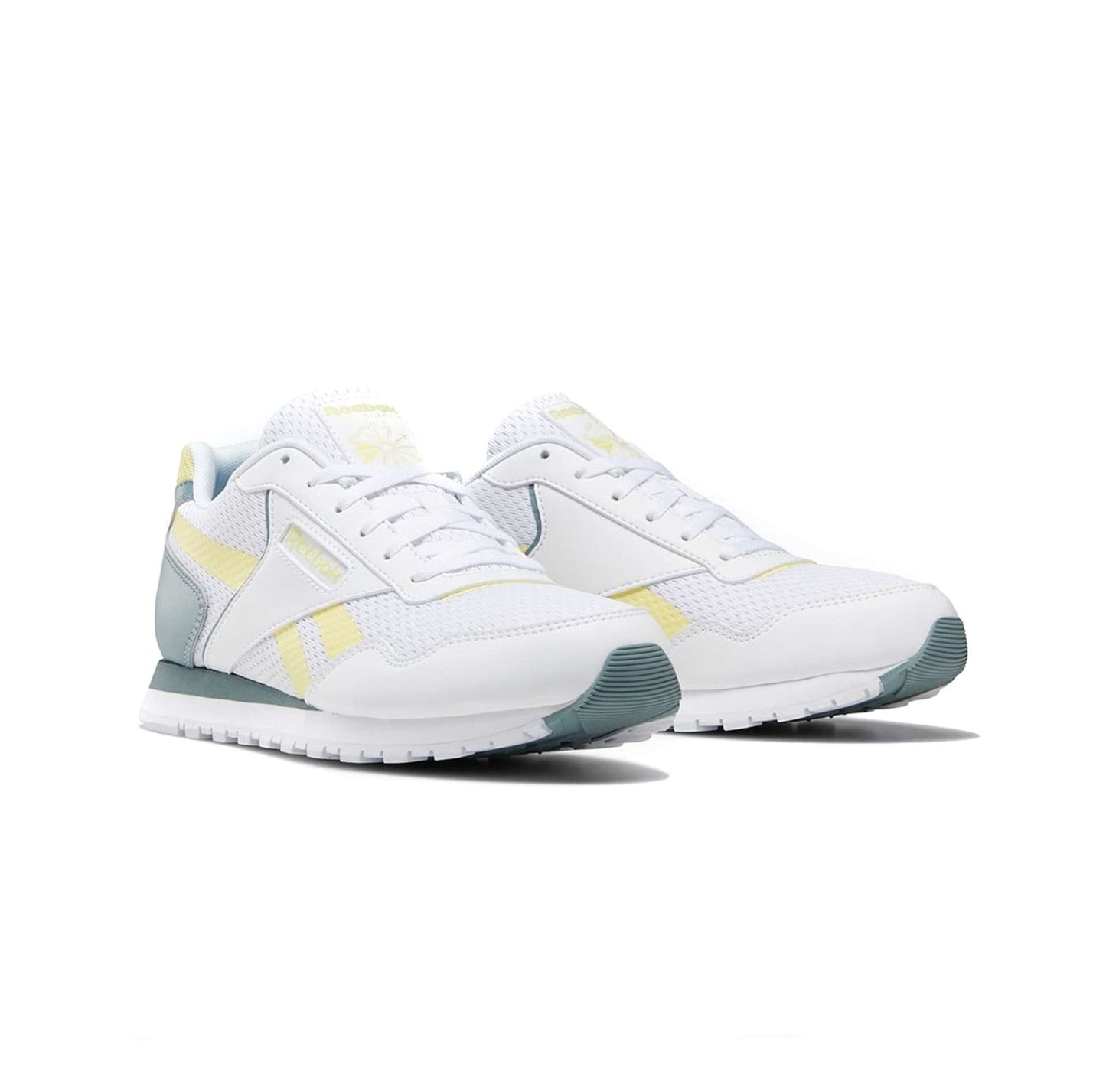 Reebok Women's Classic Harman Run Shoes,EF8582,White/Filtered Yellow/Teal Fog
