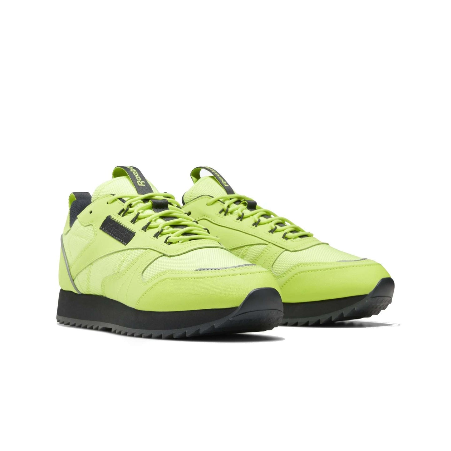 Reebok Women's Classic Leather Ripple Trail Shoes ,EG6670,Neon Lime / True Grey 8 / True Grey 8