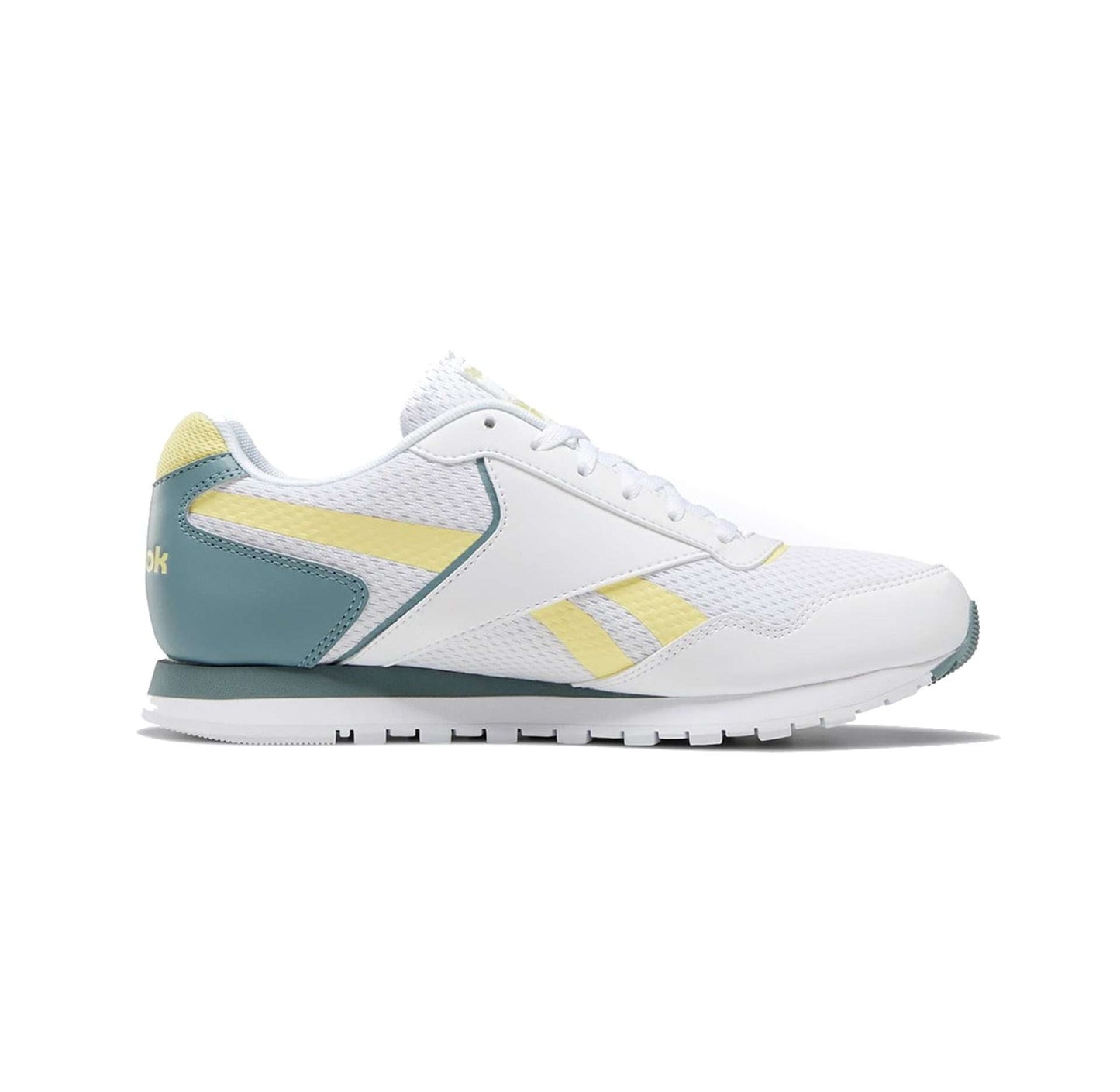 Reebok Women's Classic Harman Run Shoes,EF8582,White/Filtered Yellow/Teal Fog
