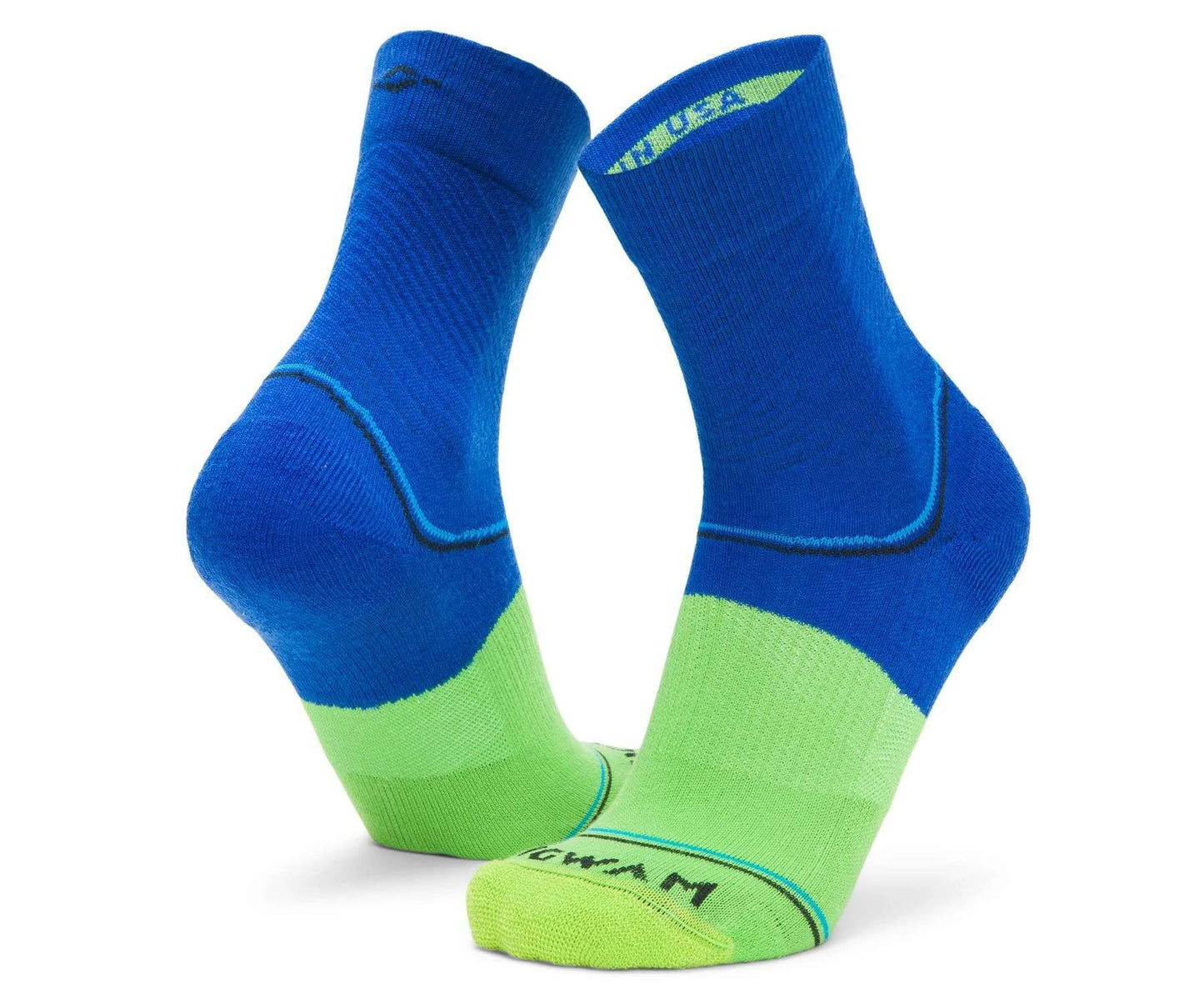 WIGWAM Surpass Lightweight Mid Crew, F2444-238, Blue/Green