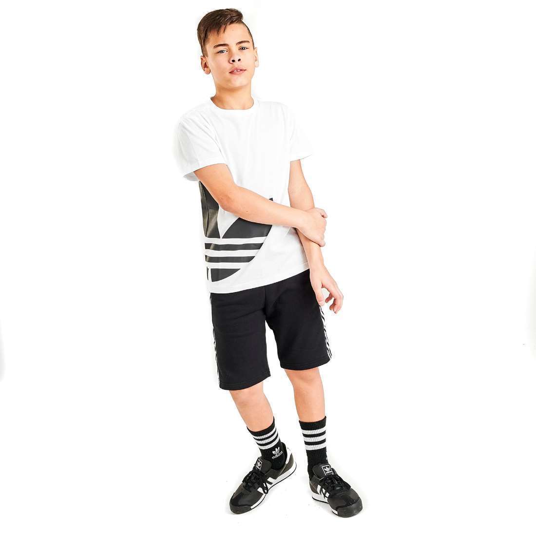 adidas Originals Big Boy's(Youth) Big Trefoil Logo T-Shirt