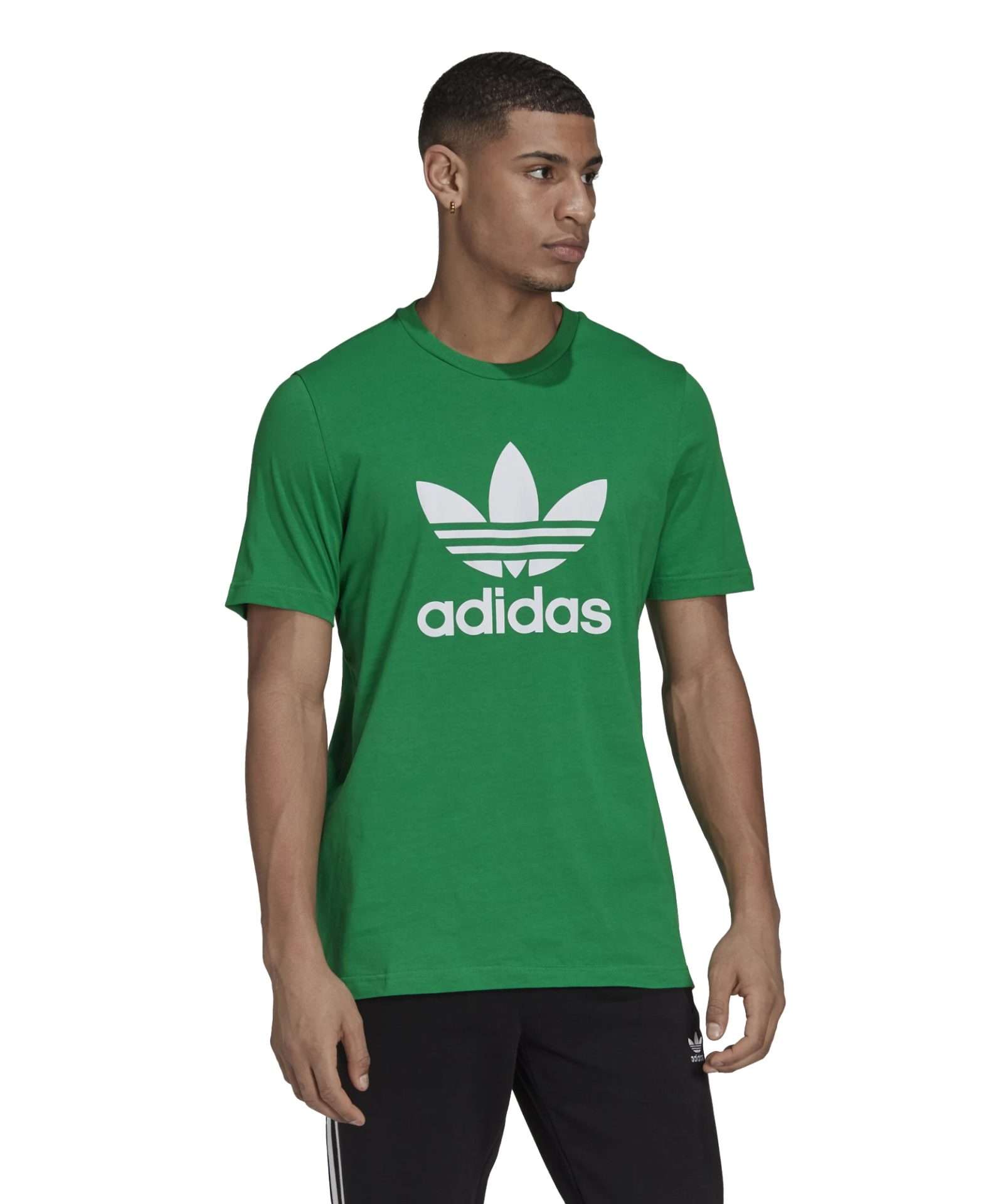 adidas Originals Men's Trefoil T-Shirt, H06639, Green/White