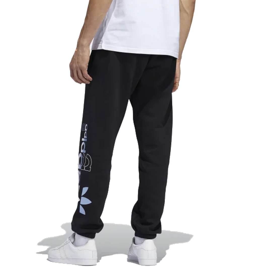 adidas Originals Men's LOGO PLAY SWEAT PANTS ,H33611 , Black / Ambient Sky