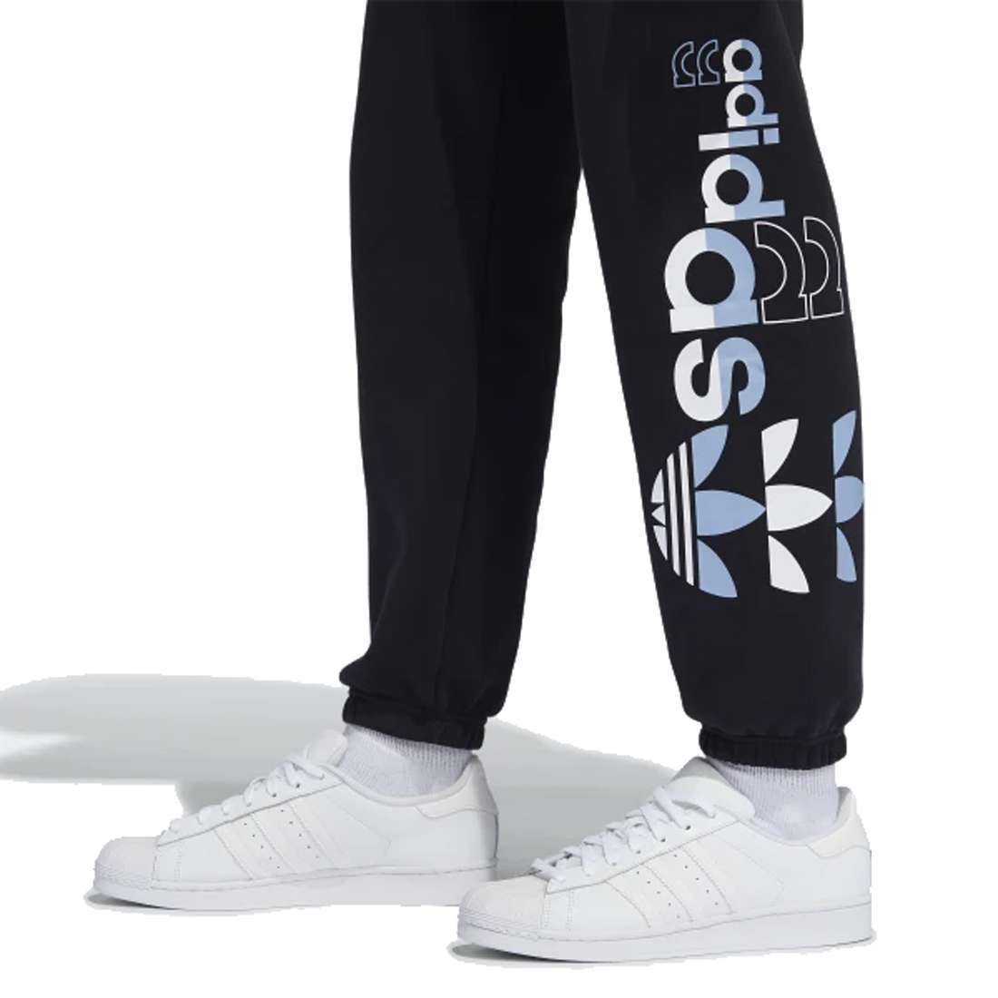 adidas Originals Men's LOGO PLAY SWEAT PANTS ,H33611 , Black / Ambient Sky