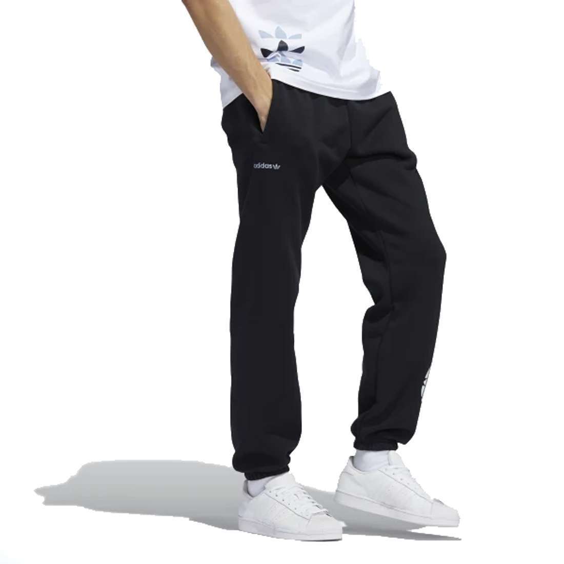 adidas Originals Men's LOGO PLAY SWEAT PANTS ,H33611 , Black / Ambient Sky
