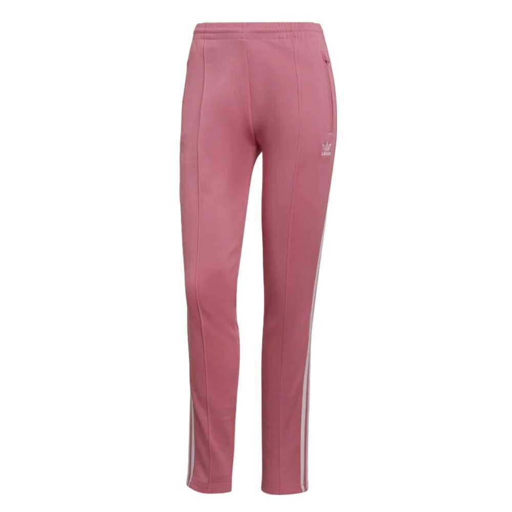 A woman wearing the adidas Originals Women's Primeblue Superstar Track Pants