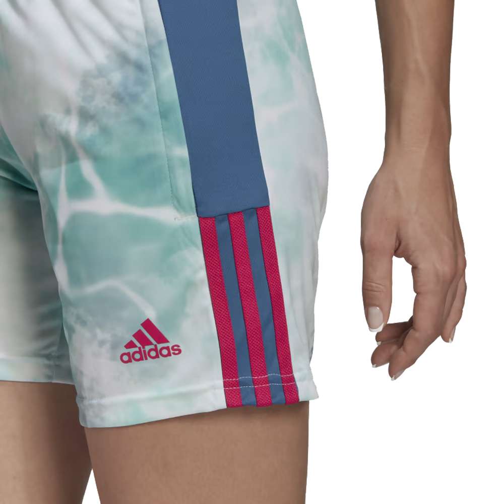 A front view of the adidas Women's Tiro Shorts in black
